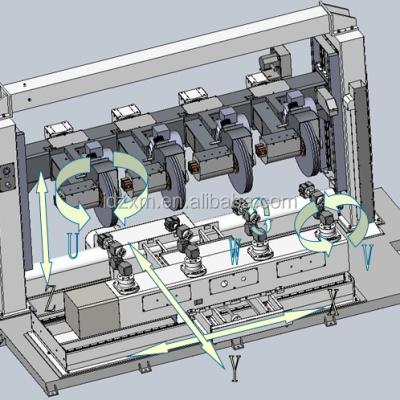 China Hoog flexibele CNC-poetsmachine met meerdere stations Simultane werking voor messingkraan, zink deurgreep Te koop