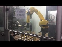 Industrial Robotic Grinding Cell , CNC Buffing Machine For Sanitary Faucet