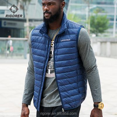 China New Ultra Light Breathable Winter Down Vest Jacket Feather Sleeveless Jacket For Men With High Quality for sale