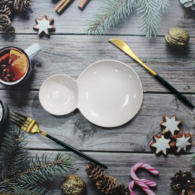 China Nordic Hotel Restaurant Dinner Plate Set Dinnerware Table Porcelain Ceramic Plates for sale