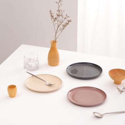 China European 8inch Nordic Restaurant Glazed Ceramic Porcelain Plate Dinner Sets Dinnerware for sale