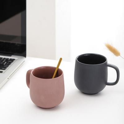 China 380ml Wholesale Modern Custom Small Porcelain Ceramic Coffee Mugs Gift Coffee Mug Set for sale