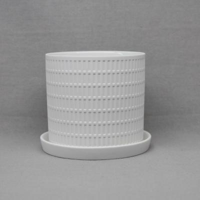 China Elegant Design Cylinder Ceramic Candle Jar Small Ceramic Round Candle Jar Votive Holder for sale