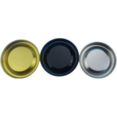 China 0.22mm Flat Black Metal Paper Can Tinplate Lid for sale