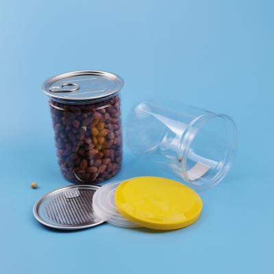 China 0.5l PET Easy Open Aluminum Seal Plastic Food Jars for sale