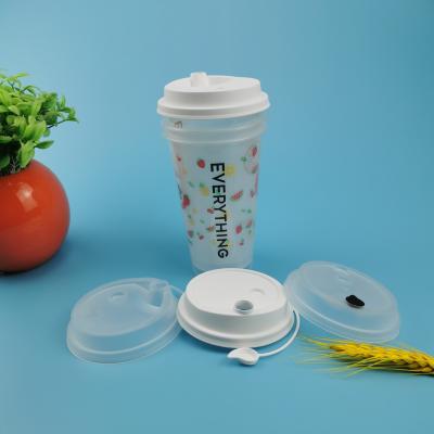 China copo plástico livre dos PP BPA Boba do resíduo metálico de 500ml 16oz à venda