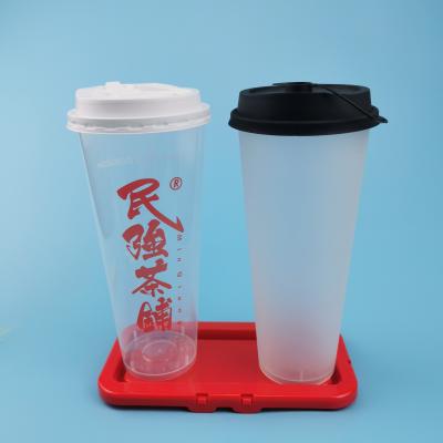 China 650ml Food Grade 90mm Disposable Bubble Tea Cups for sale