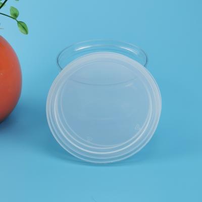 China 99mm Transparent Flat Dome Paper Can PE Plastic Lids for sale