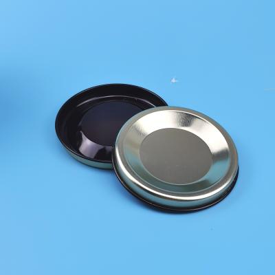 China Bpa Free Gold Black 0.18mm Tinplate PET Food Tin Covers for sale