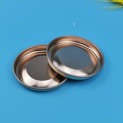 China 150mm Wine Paper Tube Rose Gold Gloss Tinplate Lid for sale
