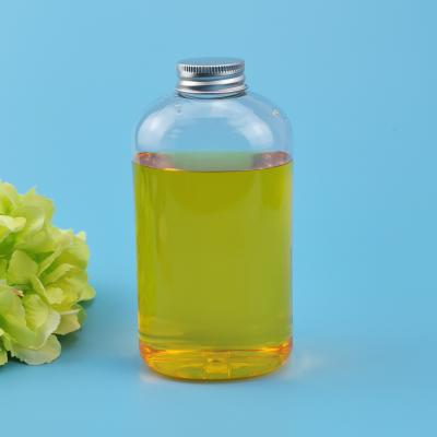 China Food Grade Transparent Disposable 500ml Plastic Juice Bottles With Screw Cap for sale