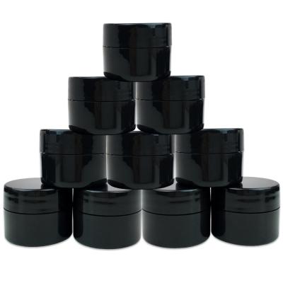 China 500ml Black Plastic Screw Cap Jars For Food Cosmetic Cream for sale