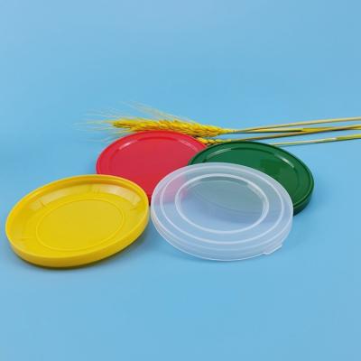 China Full Set Jar Metal Tin Paper Can PE Plastic Lids 49mm Round Shape for sale