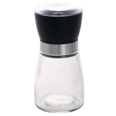 China Mini Glass 100ml Pepper Spice Grinder With Screw Cap for sale