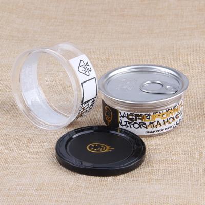 China Customize 3.5g 100ml Plastic Food Cans Weed Storage Jar With Easy Open End for sale