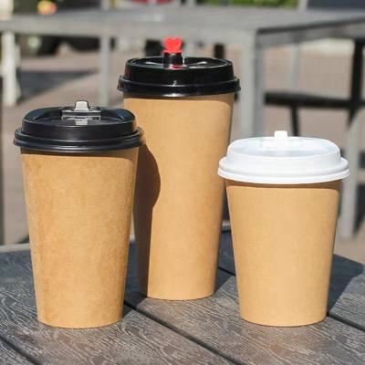 China ODM 600ml Paper Boba tea Cups Disposable Hot Beverage Cup for sale