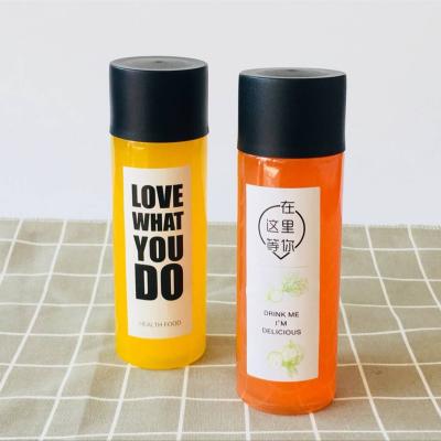 China 400ml 500ml PET Fruit Juice Voss Bottle 245mm Height Non Spill for sale