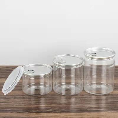 China Hot Stamping 200ml Plastic Food Jar 500ml Honey Containers With Lids for sale