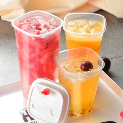 China BPA Free Disposable Bubble Tea Cups 32oz Pp Plastic Coffee Cup for sale