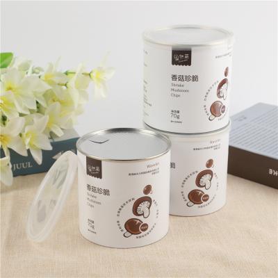 China Paper Composite Plastic Food Cans Retractable Kraft Paper Tube Packaging for sale