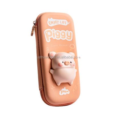 China Wholesale Eco-friendly Super Large Capacity Cartoon Pencil Case EVA Stationery Box Factory Price Funny School Pencil Case For Kids for sale
