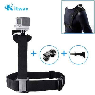 China Hot Selling New Adjustable Support Camera Shoulder Strap Mount with Screw AEE Adapter for gopro 10 9 8 7 6 action camera for sale