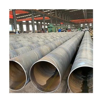 China Custom Size SAW SS400 Q195 Q215 Q235 Carbon Steel Spiral Welded Steel Pipes for sale