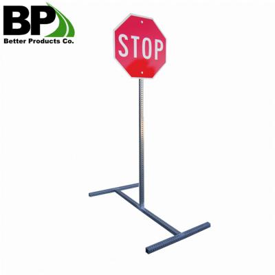 China vintage street sign steel material 8' power coated square sign post for sale