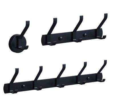 China Double Hooks Aluminium Wall Hooks For Mudroom Bathroom Entryway for sale