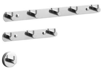 China Durable Stainless Steel Towel Hook , Coat Hook Rail Wall Mounted For Foyer Hallway for sale