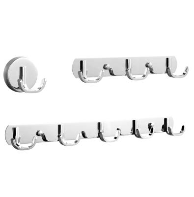China Chrome Plating Silver Stainless Steel Robe Hooks For Hanging Coats OEM for sale