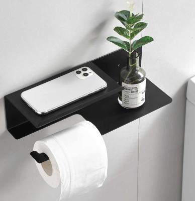 China Rustproof Stainless Steel Toilet Paper Dispenser Matte Black Color For Bathroom Washroom for sale