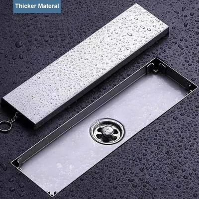 China Forma rectangular linear de Matte Silver Shower Floor Drain para el sótano en venta