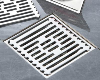 China 4 Inch Square Wet Room Shower Drain For Bathroom Swimming Pool for sale