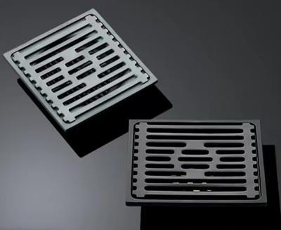 Chine Matte Black Shower Floor Drain 4 pouces avec le matériel d'acier inoxydable à vendre