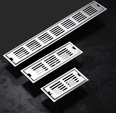 China Forma rectangular linear de pulido de los SS 304 del dren de piso del cepillo para los cuartos de baño en venta