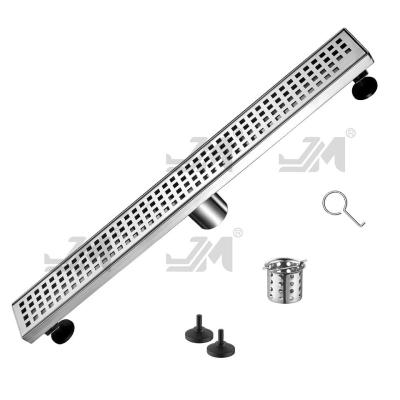 China Linear 24 Inch Shower Drain , Square Floor Drain Brushed 304 Stainless Steel Material for sale