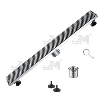 China 24 Inches Linear Shower Floor Drain With Removable Bars Pattern Grate for sale