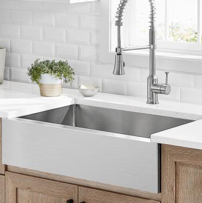 China Durable Single Bowl Stainless Steel Farmhouse Sink 33 Inch With SS 304 Material for sale