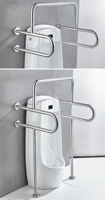 China SUS304 Barrier Free Stainless Steel Bathroom Handrail For Disabled Elderly for sale