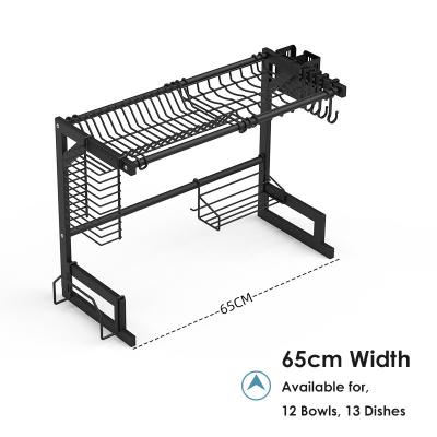 China Dish Drying Kitchen Dish Rack Over Sink 650mm Width 480mm Height Multifunctional for sale