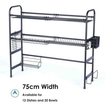 China 80cm Height Dishes Rack Over Sink , ODM Double Sink Drying Rack 75cm Width for sale