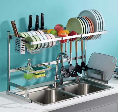 China Polishing Sink Drying Rack 20 Inch Height , Rust Free Kitchen Dish Rack Over Sink for sale