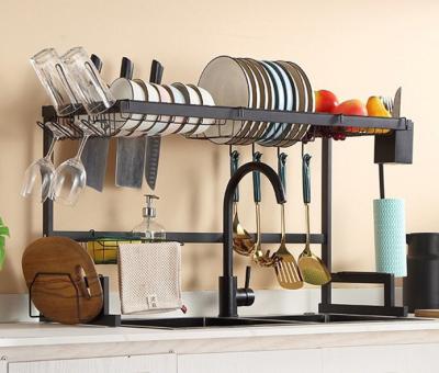 China Width 850mm Kitchen Dish Rack Over Sink , Chopsticks Dish Drying Rack 515mm Height for sale