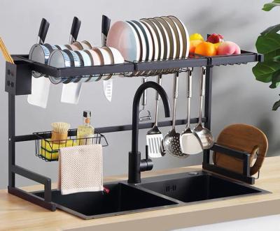 China 33 Inch Stainless Dish Rack Over Sink 51.5cm Height ODM For Plates Bowls for sale