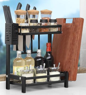 China 2 Layers Countertop Kitchen Rack For Condiment 15inch Height  7inch Width for sale