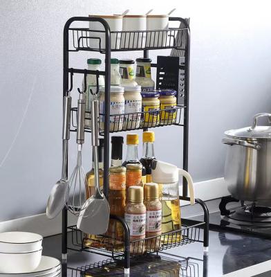 Chine Stainless Steel Condiment Storage Rack , 3 Tiers Countertop Spice Shelf ODM à vendre