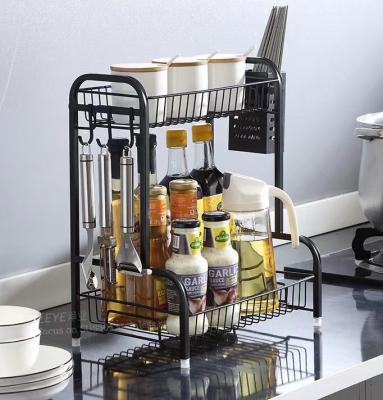 China 15inch Height Countertop Kitchen Rack 2 Layer 8inch Width Multifunctional for sale