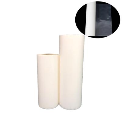 China Clear TPU Thin Polyester Adhesive Tape , Handbags Sticky Hot Melt Bonding Film 860mm for sale