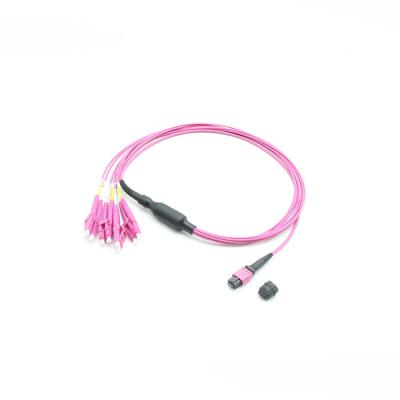 China MPO Patch Cable Senko MPO Female to LC UPC Duplex 8 Fibers OM4 Multimode Breakout Patch Cable Trunk Cable for sale